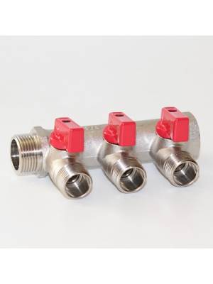 Коллектор 3/4''x1/2'' с отсечными кранами VRT (3 вых