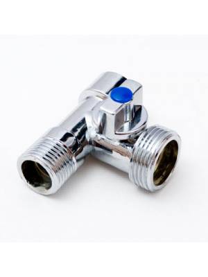Кран 3-прох шаровой 1/2'' - 3/4'' - 1/2'' вн/нар/нар для ст маш VRT®
