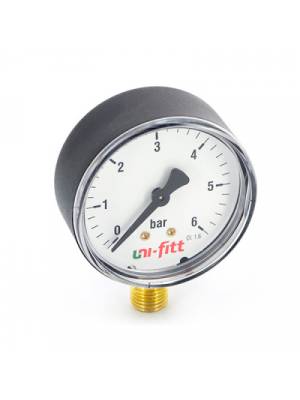Манометр 63х1/4 10 бар (нижнее радиальное подключение) UNI-FITT