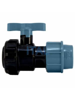  Кран шаровый 20 - 1/2'' ц/вн ПЭ PN16 ITAL