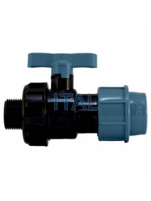  Кран шаровый 20 - 1/2'' ц/нар ПЭ PN16 ITAL