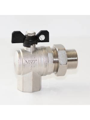 КРАН ШАРОВОЙ СО СГОНОМ УГЛОВОЙ 1'' БАБОЧКА VRT