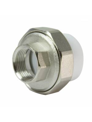 Муфта комб. разъемная, гайка 25x1/2" PRO AQUA БЕЛЫЙ