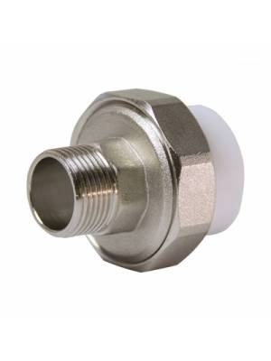 Муфта комб. разъемная, штуцер 25x1/2" PRO AQUA БЕЛЫЙ