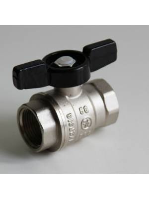 Кран шаровой 3/4" вн/вн ручка бабочка VRT®														