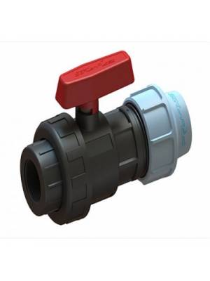Кран шаровый обжим - вн. 25 - 3/4 ПЭ PN16 ITAL
