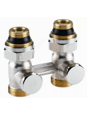 DANFOSS Узел нижнего подключения радиатора RLV-KS прямой 3/4" с переходниками 1/2"