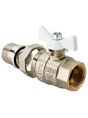 Кран американка шар 1/2" баб VALTEC VT.227 БЕЛАЯ РУЧКА