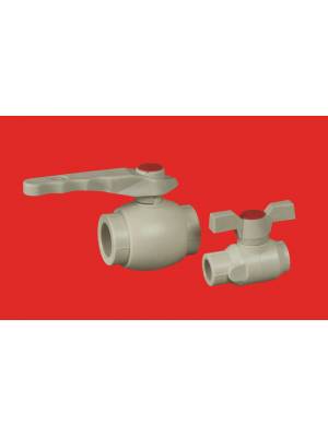 Кран шар 40 ручка FV-Plast (Чехия) СЕРЫЙ