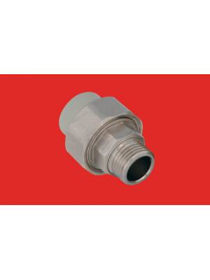 Муфта комб. разъемная, штуцер 20х1/2" FV-Plast (Чехия) СЕРЫЙ