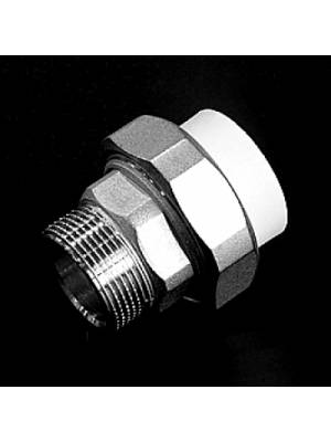 Муфта комб. разъемная, штуцер 25x1" PRO AQUA БЕЛЫЙ