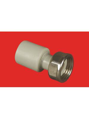 Муфта с накидной гайкой 20х1/2" FV-Plast (Чехия) СЕРЫЙ
