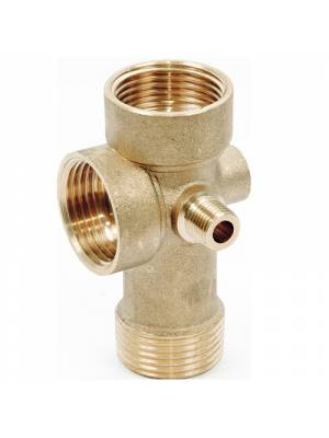 Пятивыводной штуцер 1"*1"*1"*1/4"*1/4" ш*г*г*ш*г (прим-ся для соед-я гидроак-ра, насоса, реле давлен