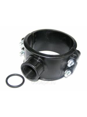 Седелка ПЭ с внут. труб. резьбой 110 - 1 1/2"   4 болта(обж.) ТПК-АКВА