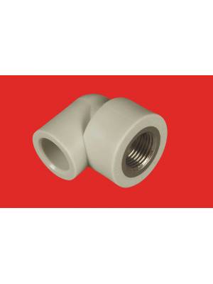 Уголок комб. гайка 25х1/2" FV-Plast (Чехия) СЕРЫЙ