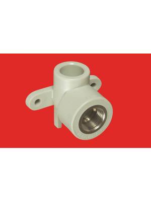 Уголок комб. гайка 25х1/2" с креплением FV-Plast (Чехия) СЕРЫЙ