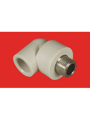 Уголок комб. штуцер 20х1/2" FV-Plast (Чехия) СЕРЫЙ
