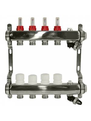 Коллекторная группа VRT® 1" х 3/4'' (евроконус) 12 вых, c расходомерами