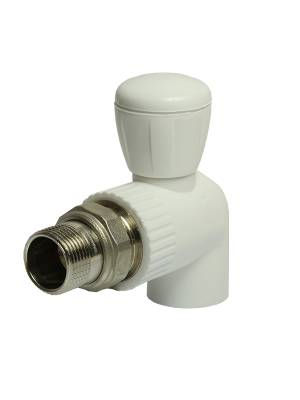 Кран американка шар 20-1/2'' угловой VRT® БЕЛЫЙ (Россия
