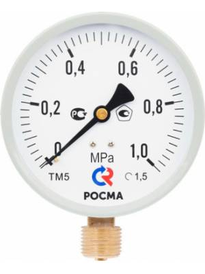 Манометр радиальный FR200 Ø80мм, 0-6бар G1/2"