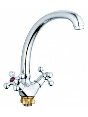 Смеситель для кухни 1/2 кер Glauf QTZ4-B856 КРЕСТ п/гайку